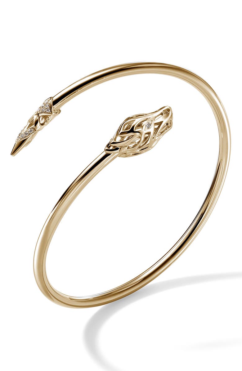 John Hardy Naga Bypass Cuff Bracelet, Alternate, color, Gold