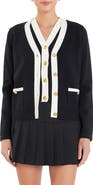 English Factory Contrast Edge Cardigan