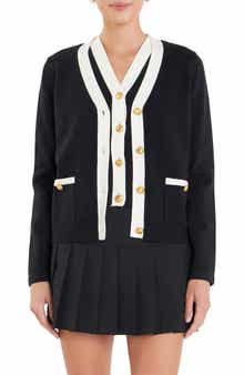 Contrast Edge Cardigan