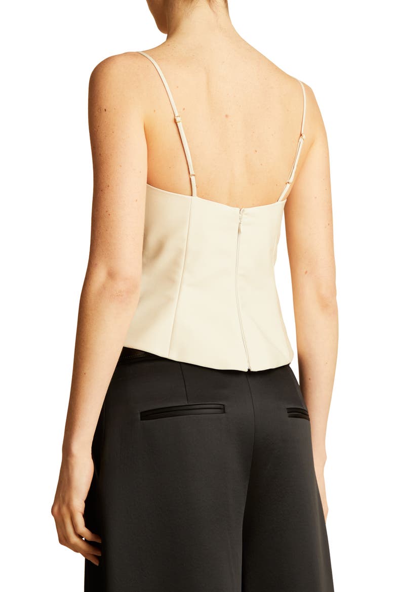 Maisy Crop Cotton Camisole, Alternate, color, BONE