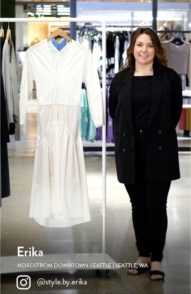 Cutout Long Sleeve Cotton Dress, sales video thumbnail