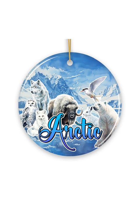 Arctic Polar Bear Wolf And Fox Ornament - Version 2