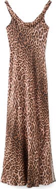 MANGO Animal Print Sleeveless Maxi Dress