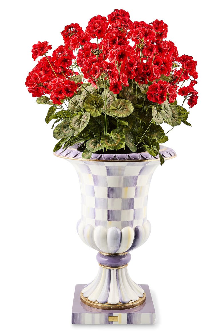 Red Geranium Urn Filler, Alternate, color, RED