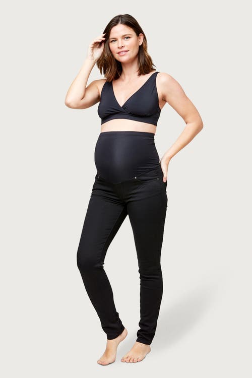Nom Maternity Soho Skinny Over The Belly Maternity Jean In Black
