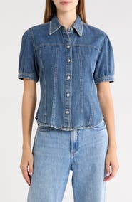 rag & bone Michelle Short Sleeve Denim Shirt