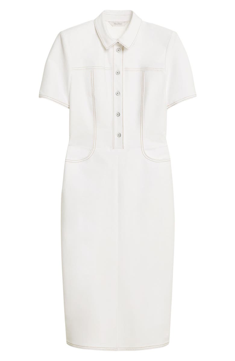 Max Mara Leisure Faro Jersey Shirtdress, Alternate, color, White