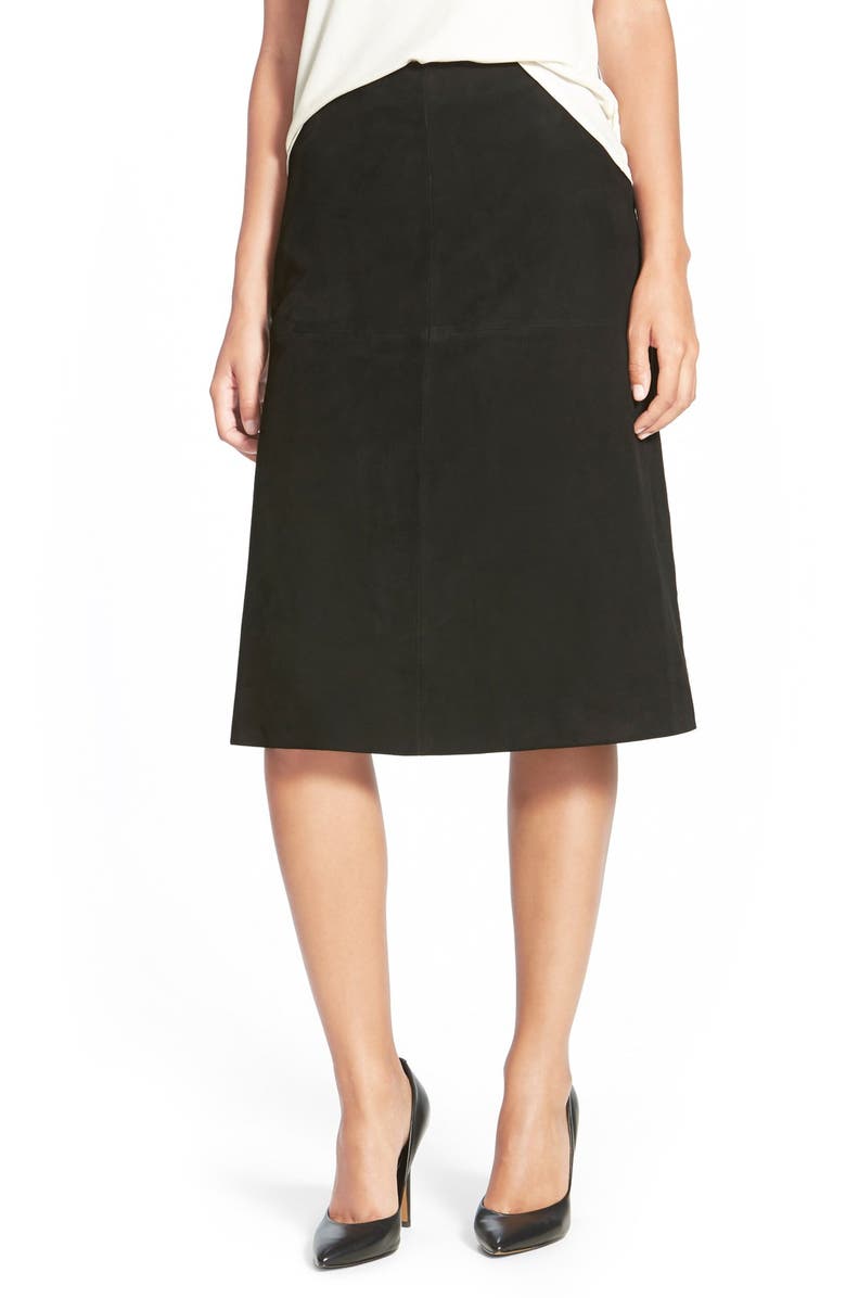 Halogen<sup>®</sup> Suede A-Line Skirt, Main, color, 
