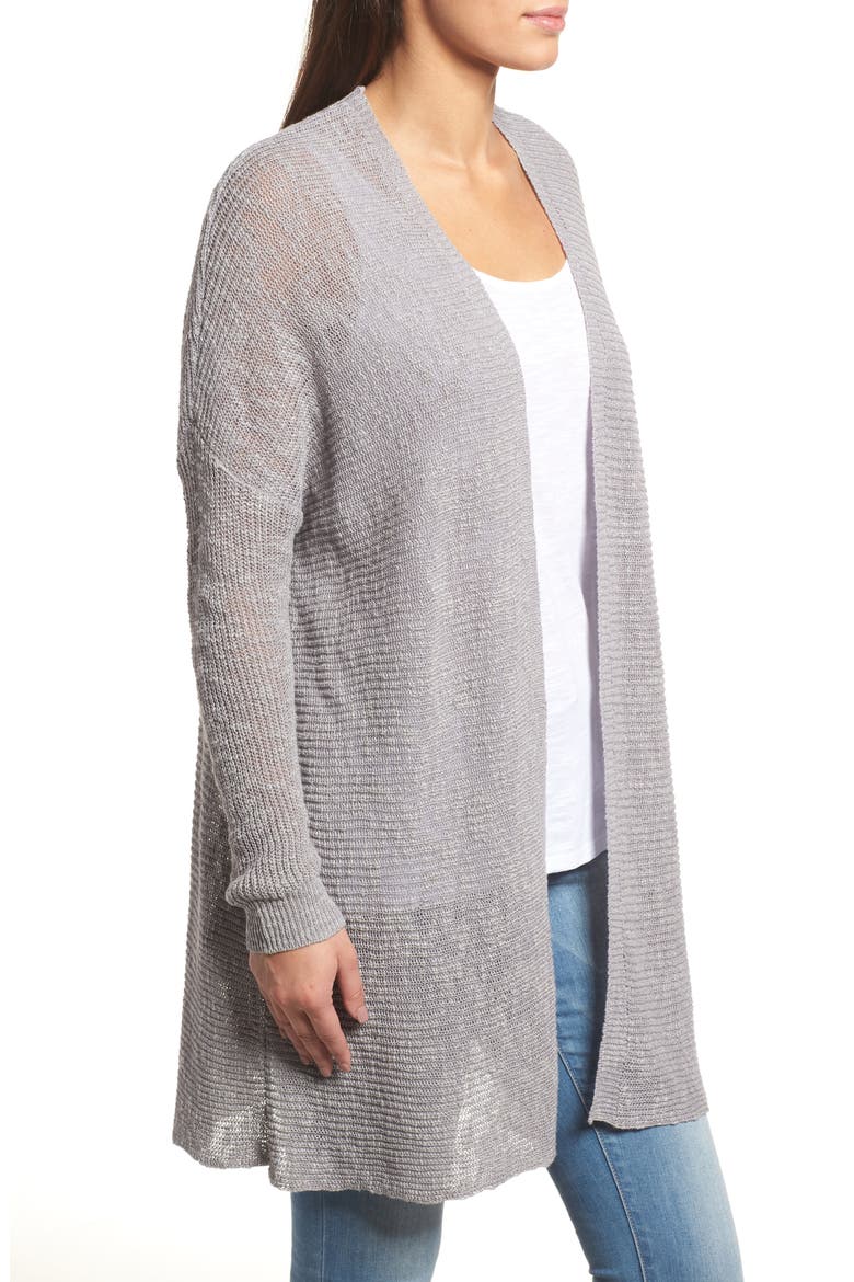 Open Cardigan, Alternate, color, GREY HEATHER
