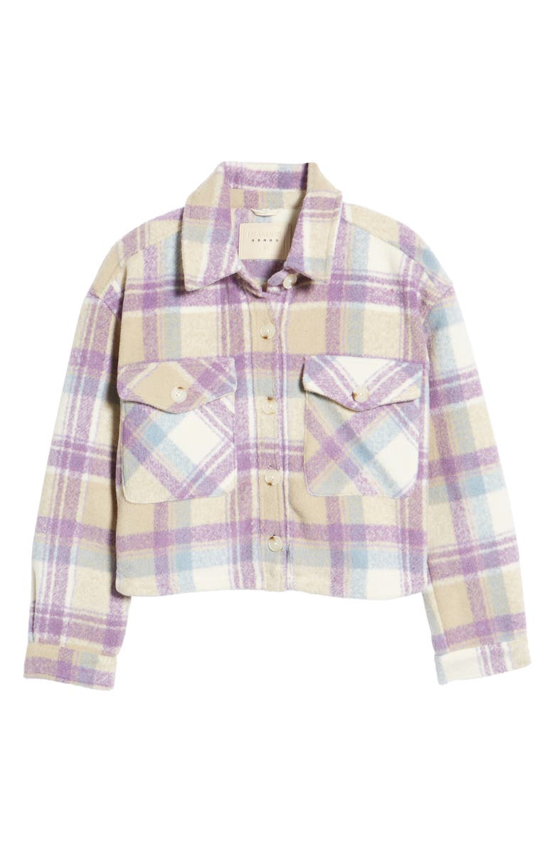 BLANKNYC Crop Plaid Shacket, Alternate, color,