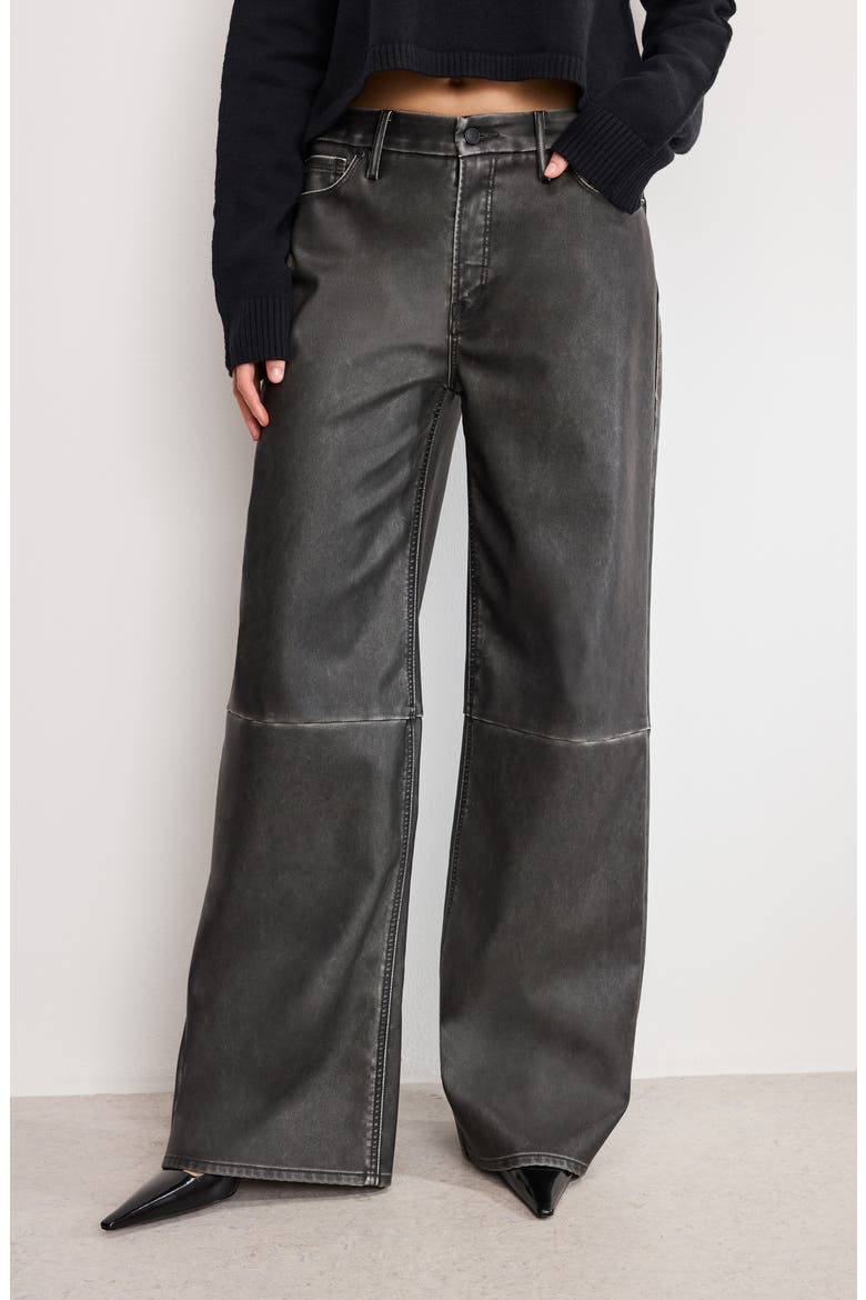 Good Skate Wide Leg Faux Leather Pants, Alternate, color, BLACK001