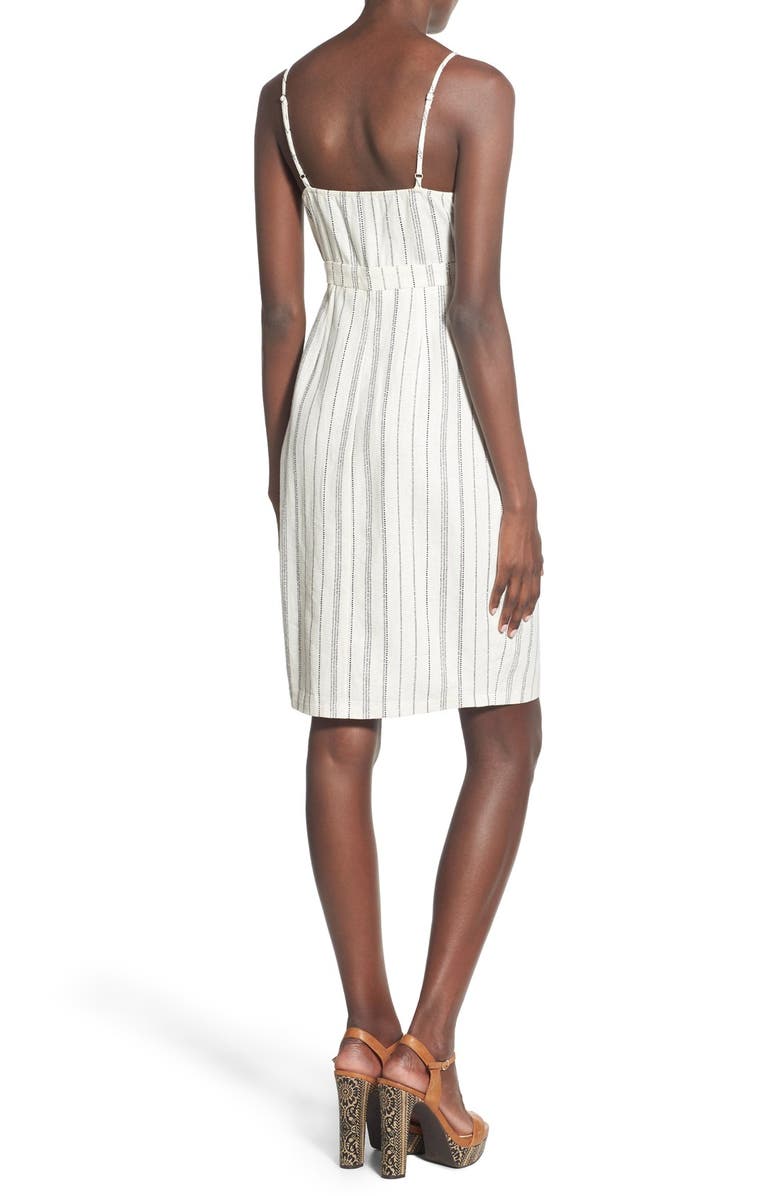 ASTR the Label ASTR Tie Front Button Down Midi Dress, Alternate, color, 