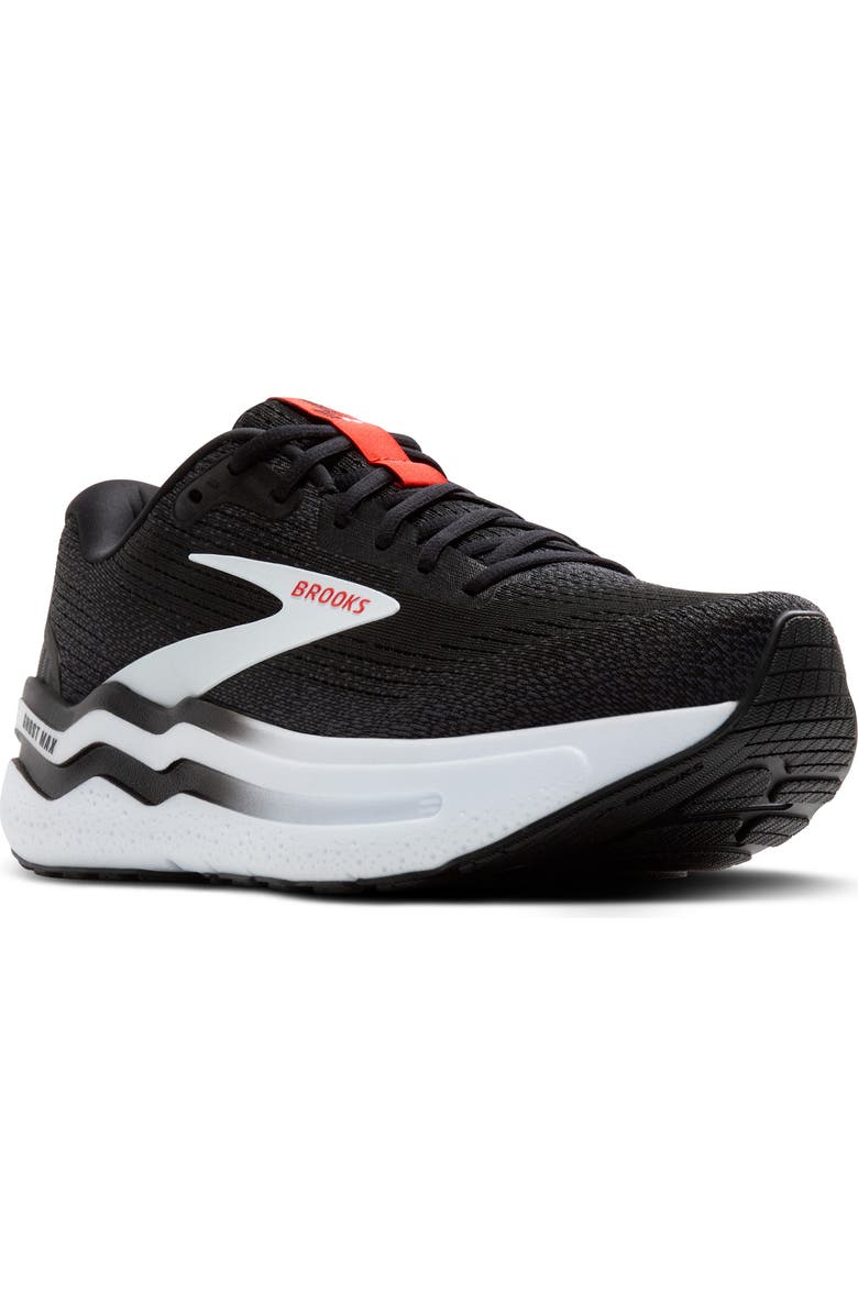 Brooks Ghost Max 2 Running Shoe, Main, color, Black/White/Fiery Red