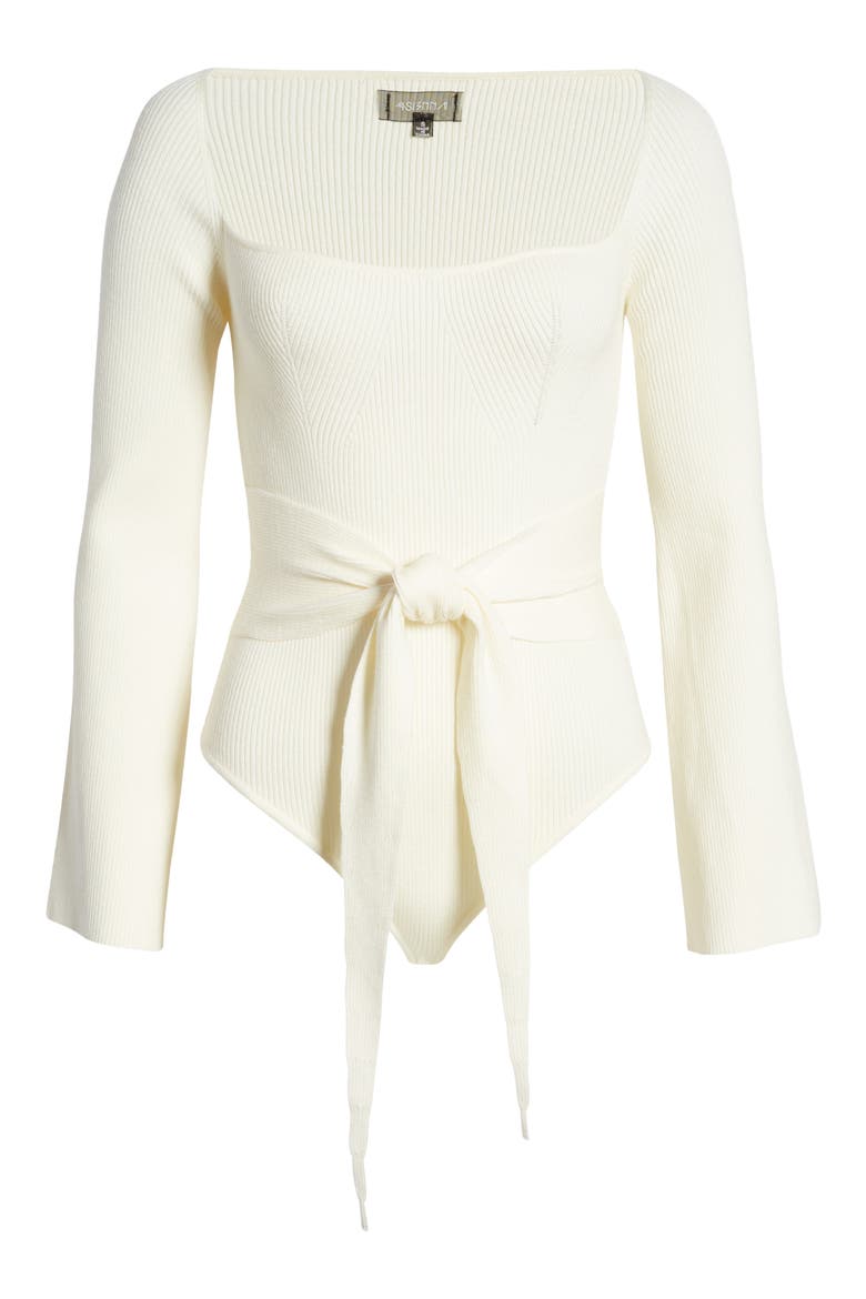 River Long Sleeve Rib Bodysuit, Alternate, color, IVORY