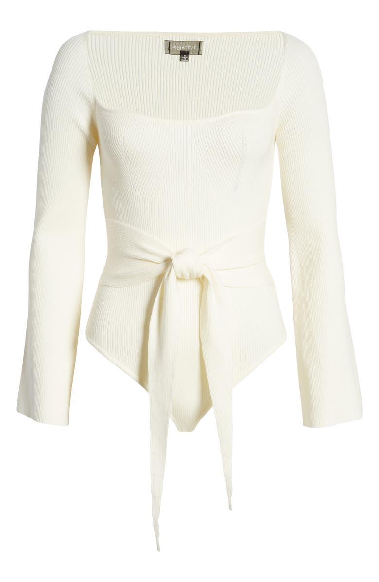 4SI3NNA River Long Sleeve Rib Bodysuit, Alternate, color,