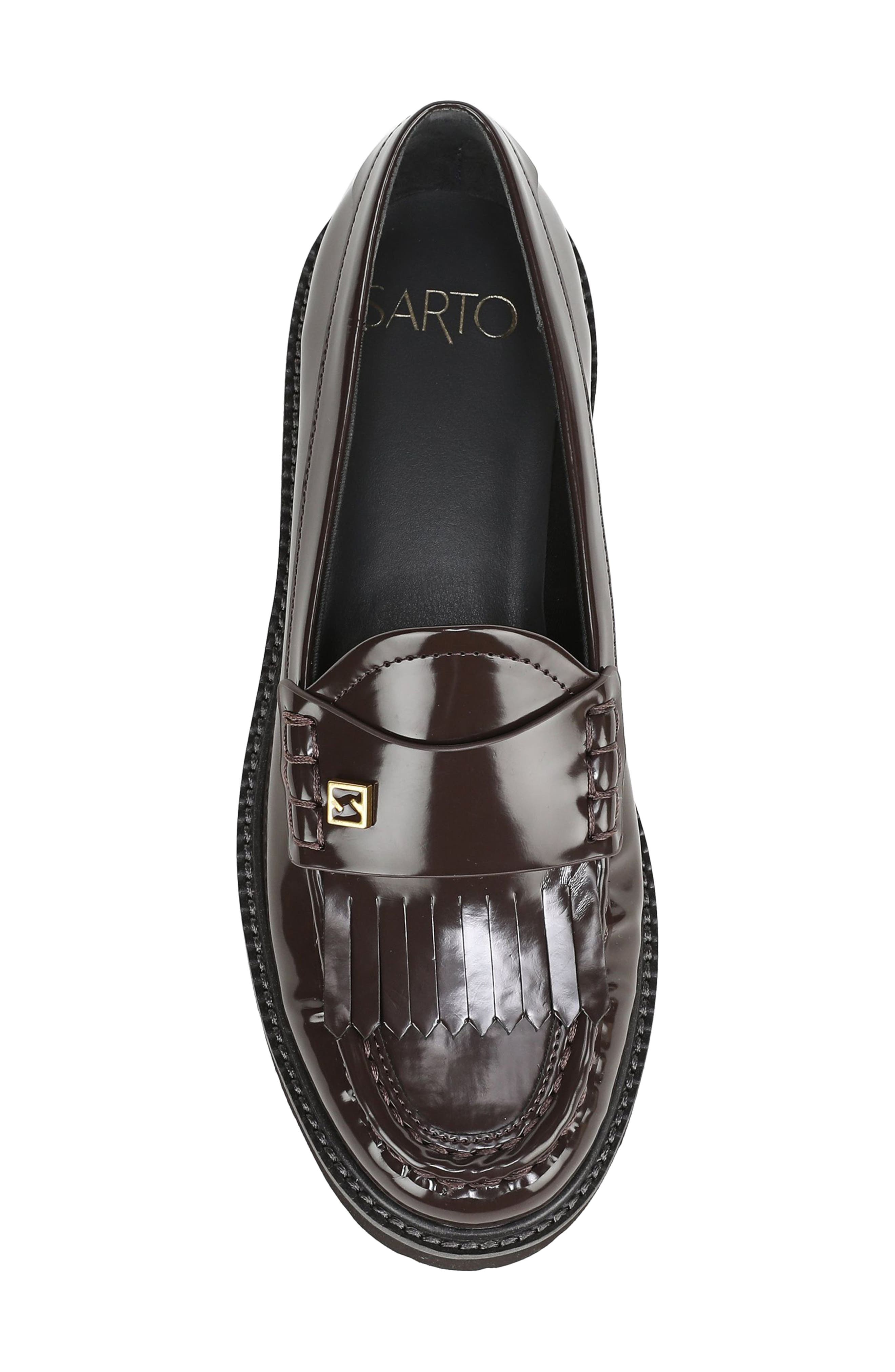 Simone Kiltie Loafer, Alternate, color, DARK BROWN