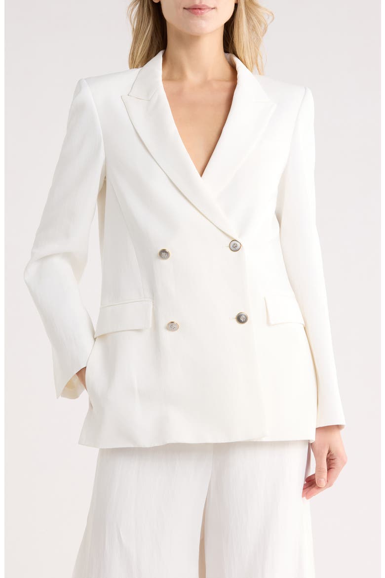 My Second Husband Double Breasted Blazer, Main, color, WHITE