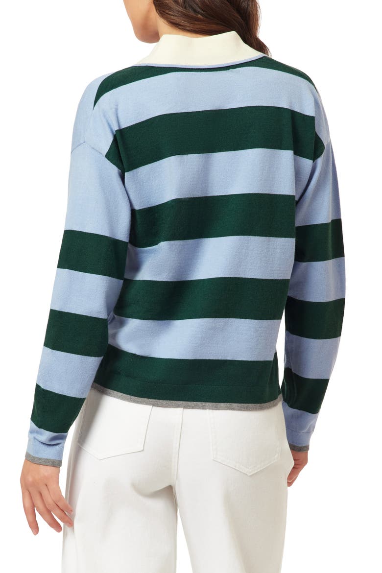 Stripe Polo Sweater, Alternate, color, RIVERIA/ EDEN