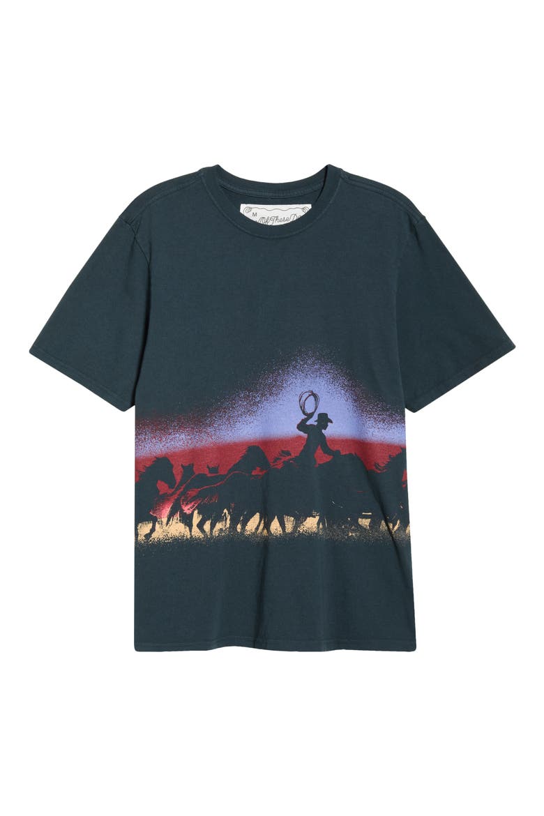 Driftin' Back Cotton Graphic T-Shirt, Alternate, color, HARD WASHED BLACK