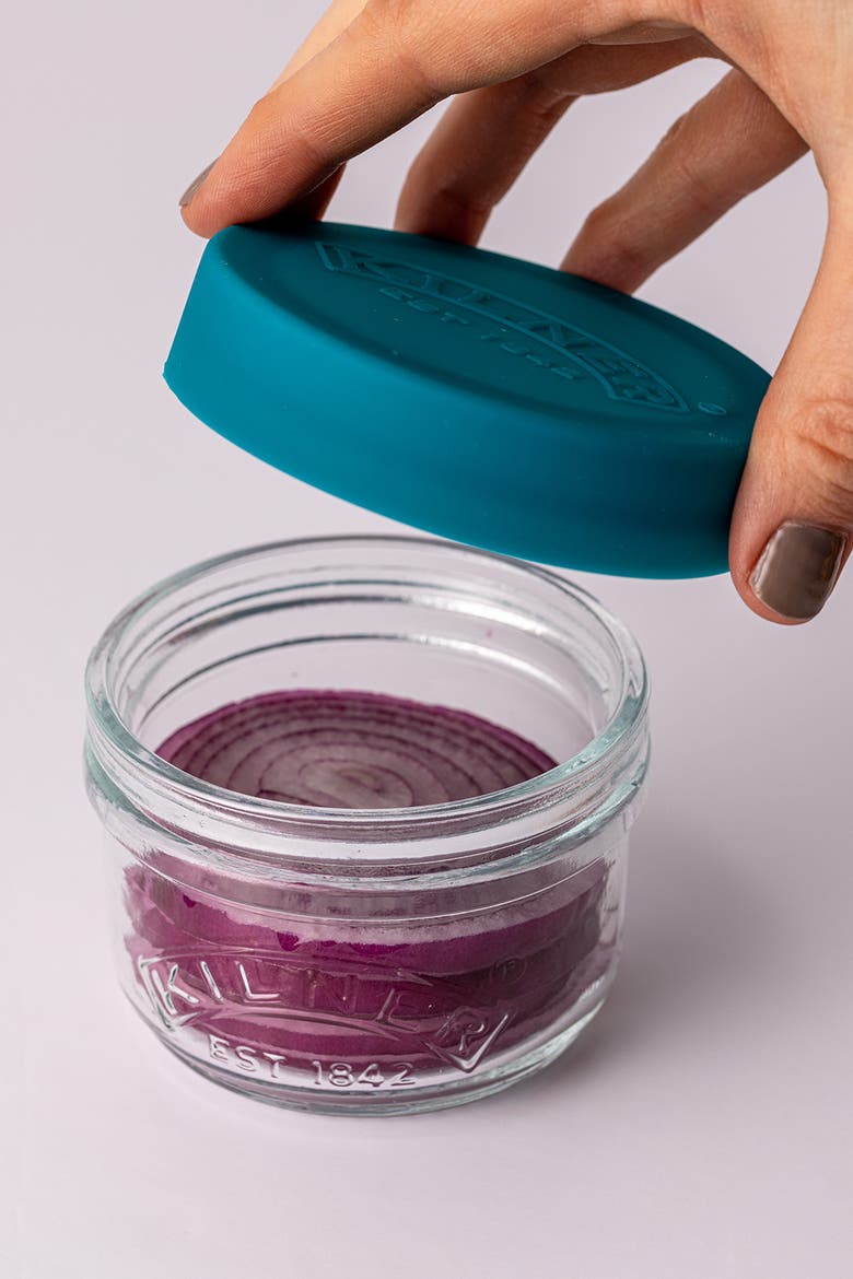 Storage Snack & Store Jars with Push Top Silicone Lids, Set of 2, Alternate, color, Clear