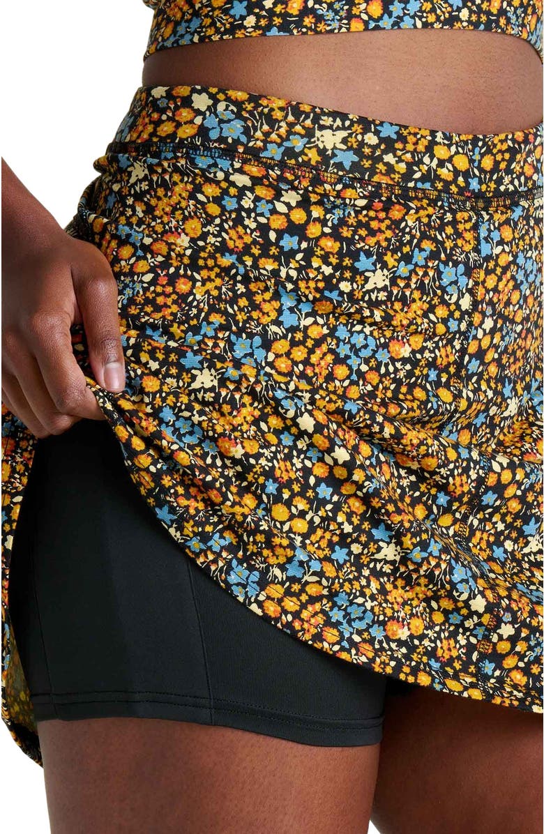 Toad & Co Seleena Skort, Alternate, color, Black Ditsy Print