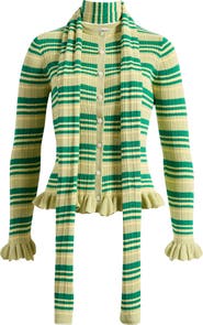 Damson Madder Anelis Organic Cotton & Merino Wool Blend Cardigan