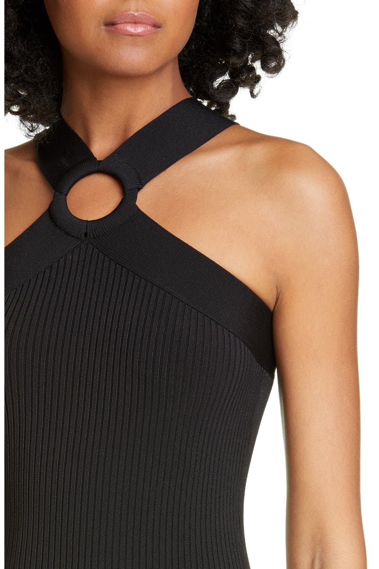 Sionna Ribbed Body-Con Sweater Dress, Alternate, color, BLACK