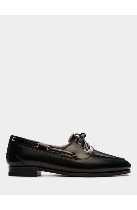 Plume Moccasin in Dark Leather