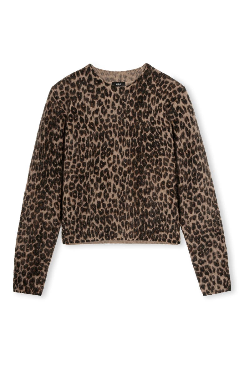 Sofia Wool and Cashmere Crewneck Sweater, Alternate, color, BROWN NALA