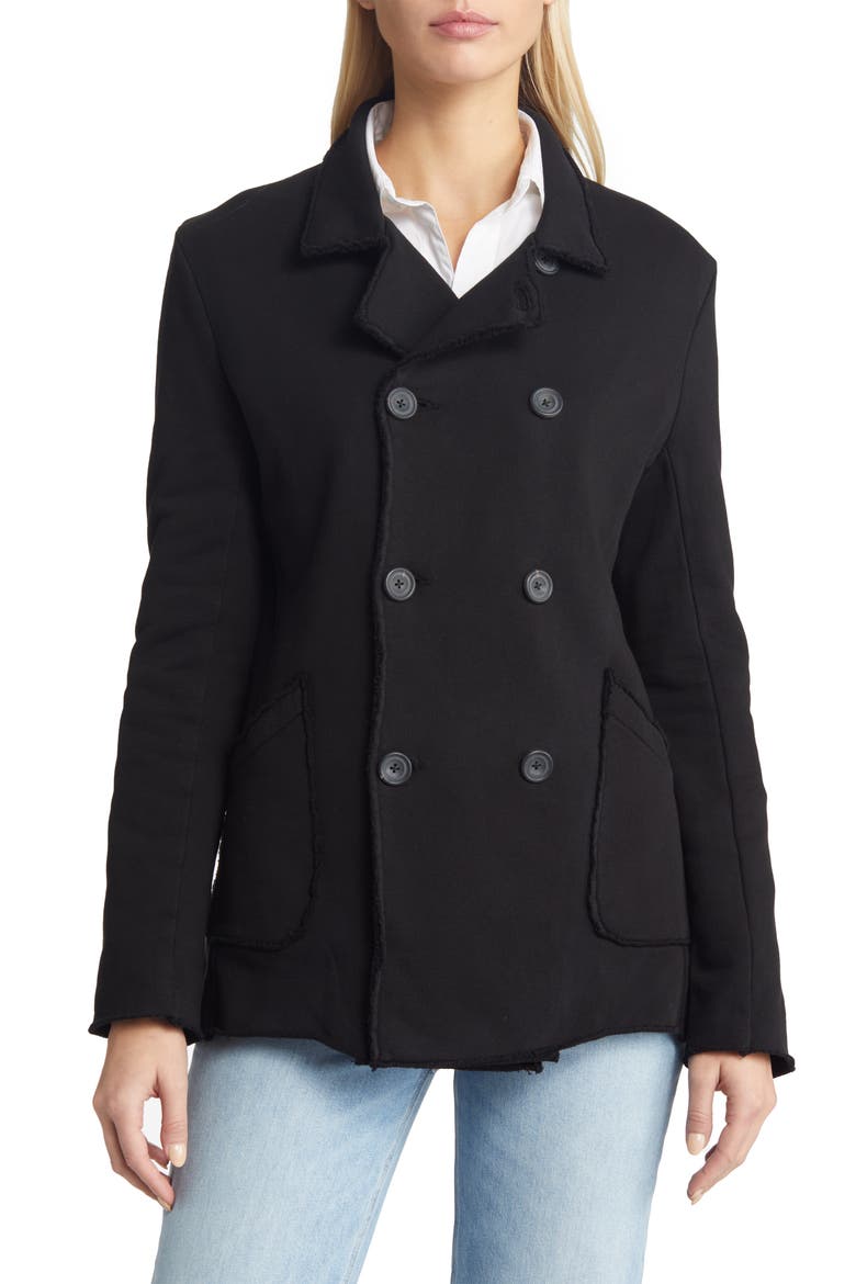 Belfast Peacoat, Alternate, color, BLACK