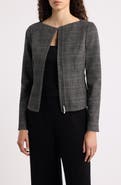 Theory Glen Check Boat Neck Jacket