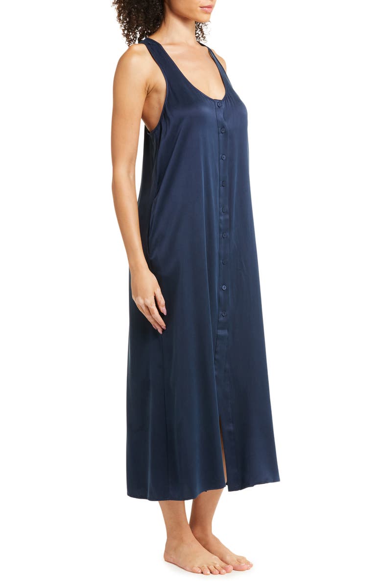 Lunya Washable Silk Racerback Tank Nightgown, Alternate, color, Deep Blue