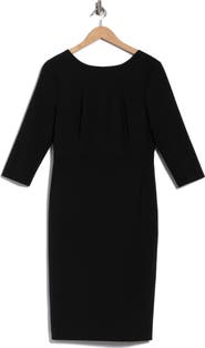 Theory Varetta Three-Quarter Sleeve Stretch Wool Dress