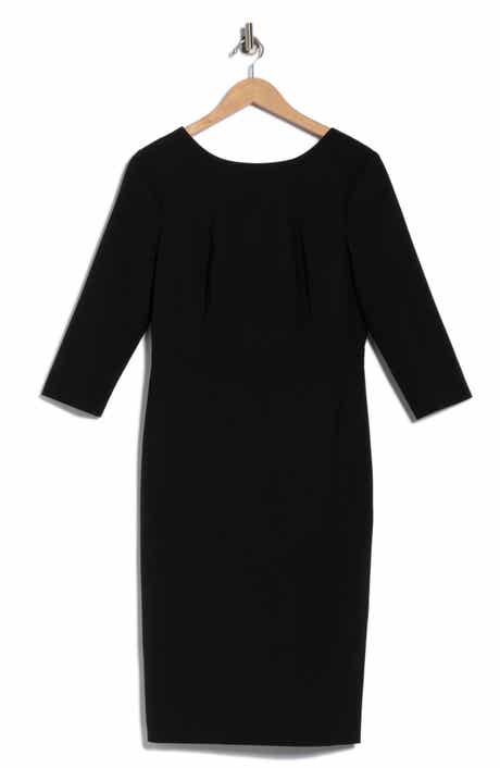 Theory Varetta Three-Quarter Sleeve Stretch Wool Dress