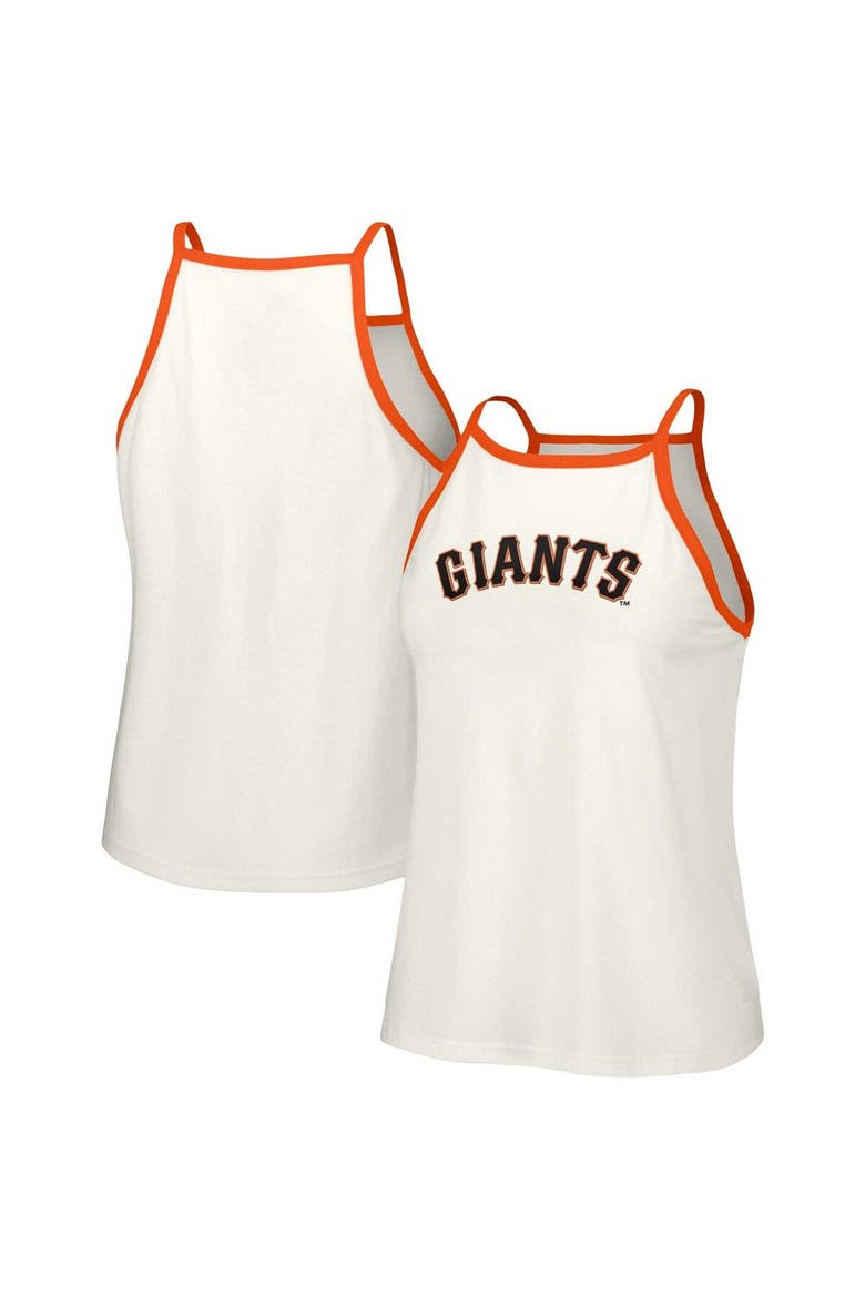 Women's Lusso  White San Francisco Giants Nadine Halter Tank Top, Main, color, White