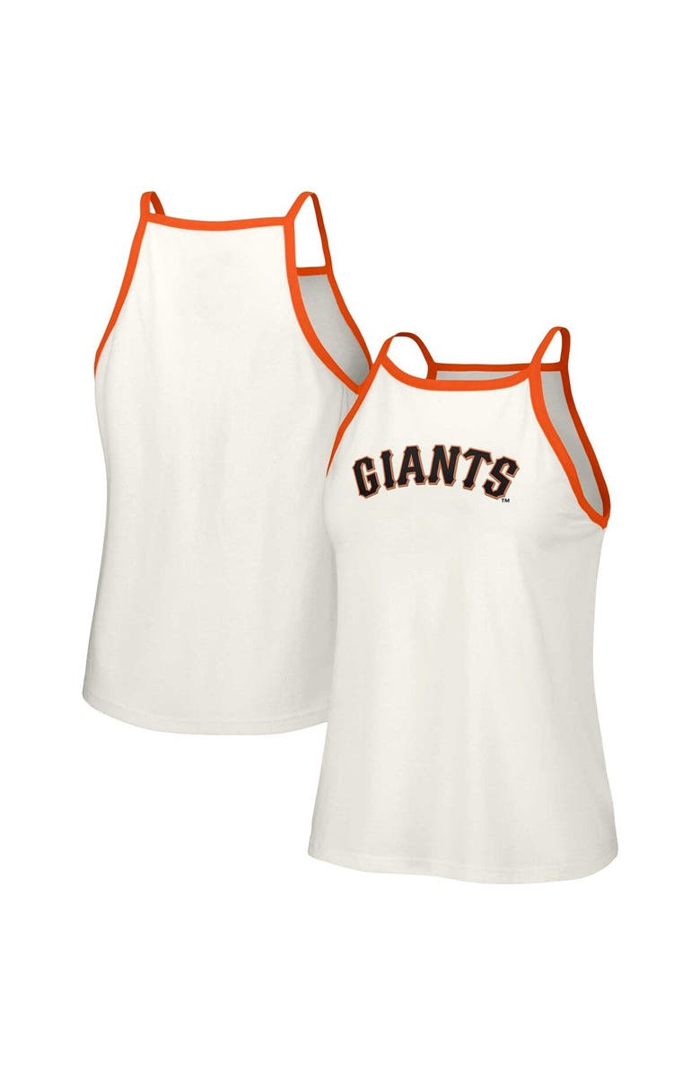LUSSO Women's Lusso White San Francisco Giants Nadine Halter Tank Top, Main, color, White