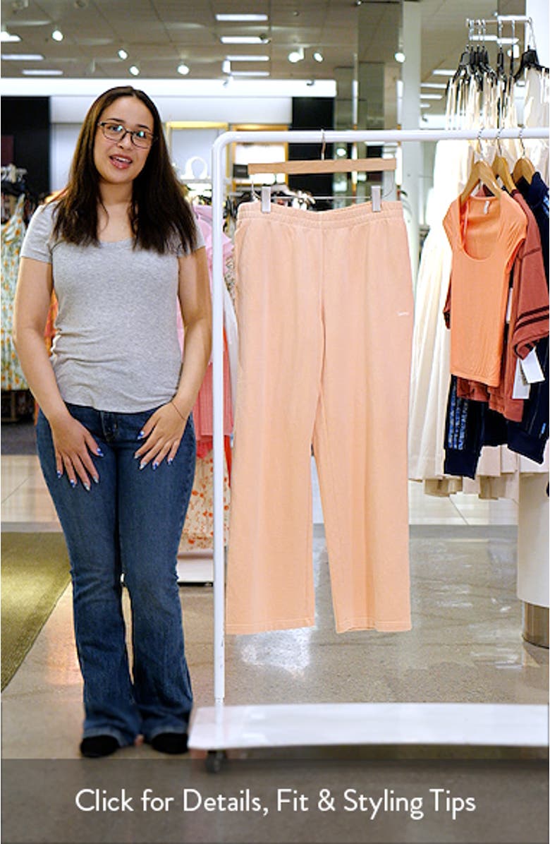 French Terry Low Rise Straight Leg Pants, sales video thumbnail