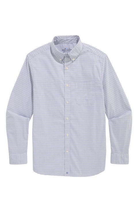 Wauwinet Performance Cotton Blend Button-Down Shirt