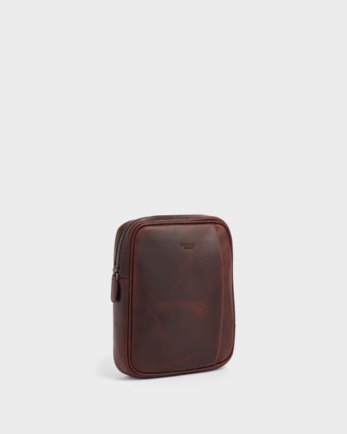 Osprey London The Carter Small Leather 2 Way Messenger Bag In Brown