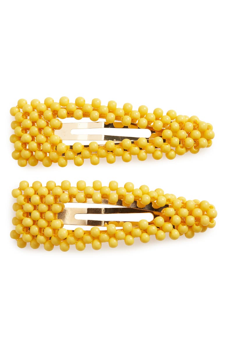 BP. 2-Pack Beaded Snap Barrettes, Main, color, 