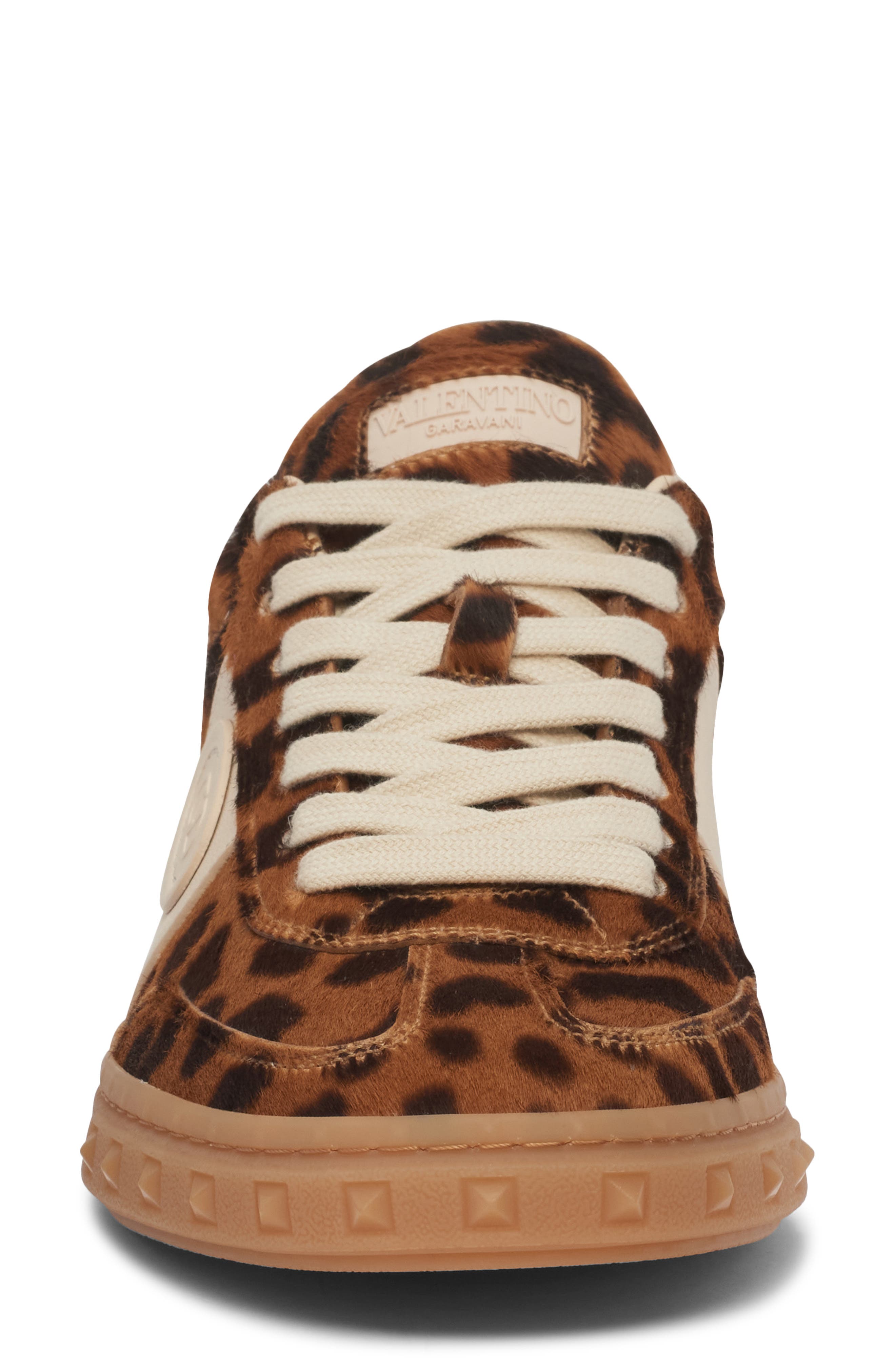 Valentino Garavani Upvillage Genuine Calf Hair Low Top Sneaker, Alternate, color, Miele Moro/ Ambra Calf Hair