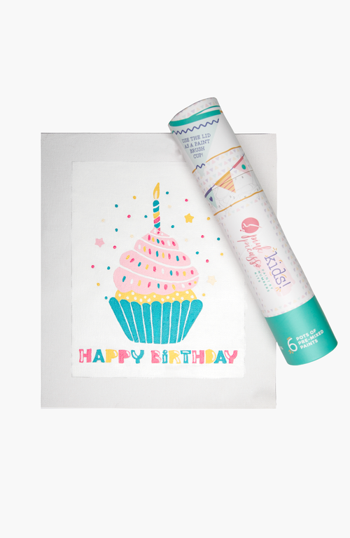Pink Picasso Kits Happy Birthday Cupcake Paint by Numbers Kit in Multicolor  product