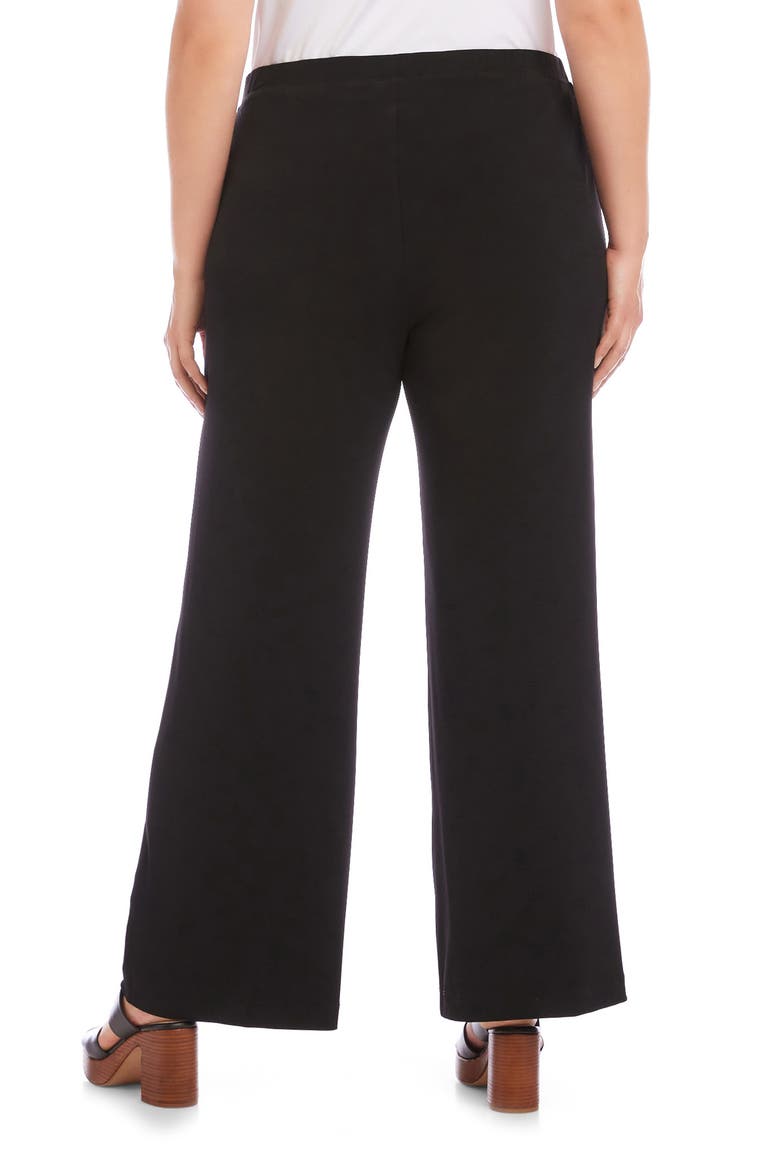 Travel Jersey Wide Leg Pants, Alternate, color, BLACK