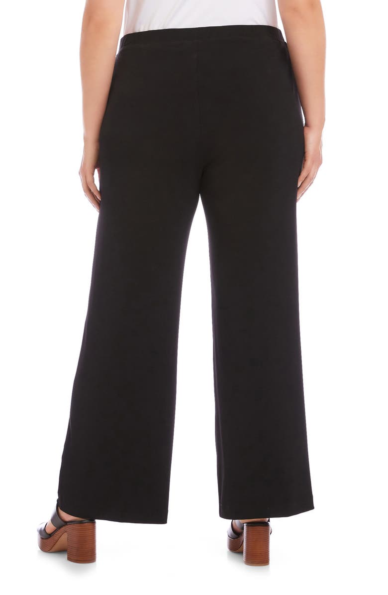 Karen Kane Travel Jersey Wide Leg Pants, Alternate, color, Black