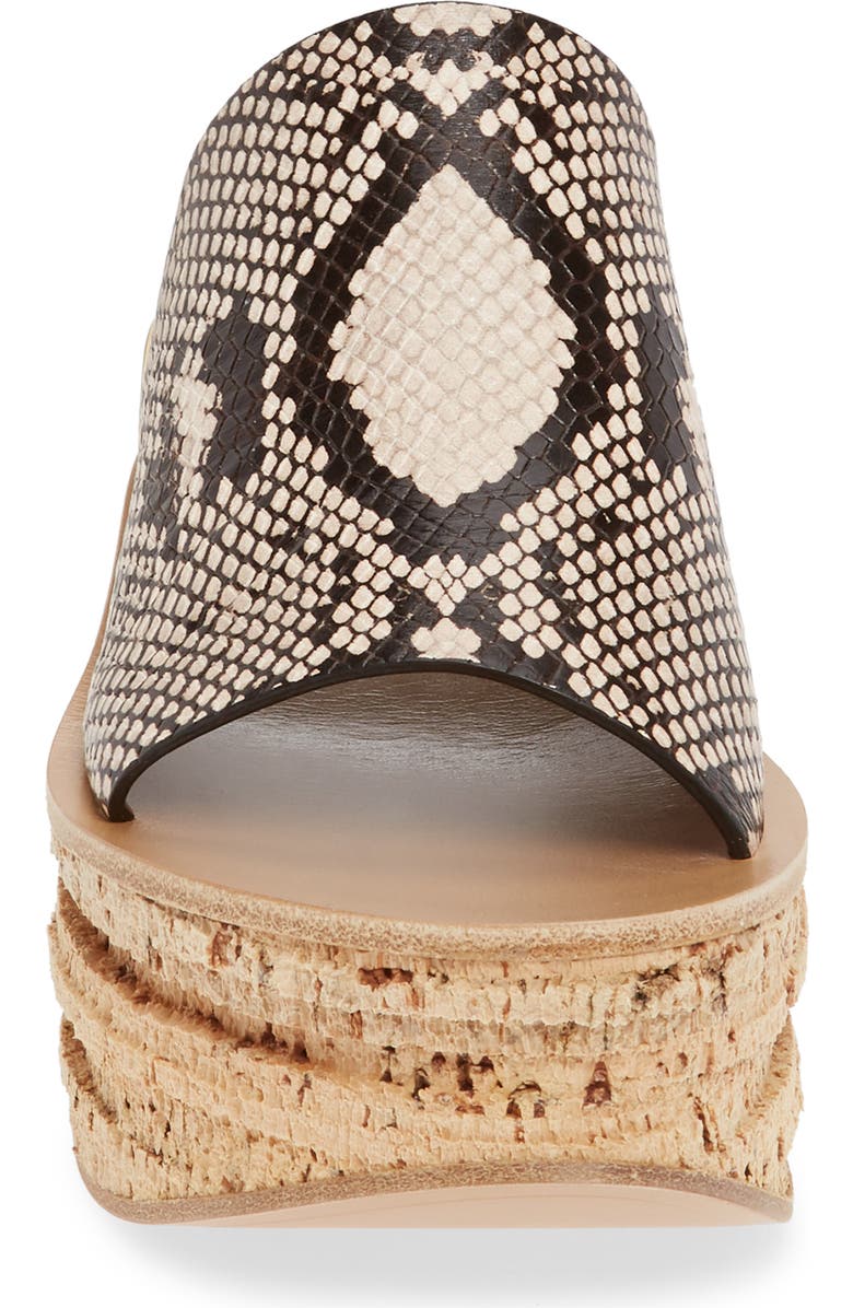 Chloé Camille Python Embossed Platform Sandal, Alternate, color,