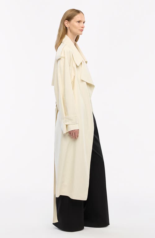Another Tomorrow Soft Trench In Off White