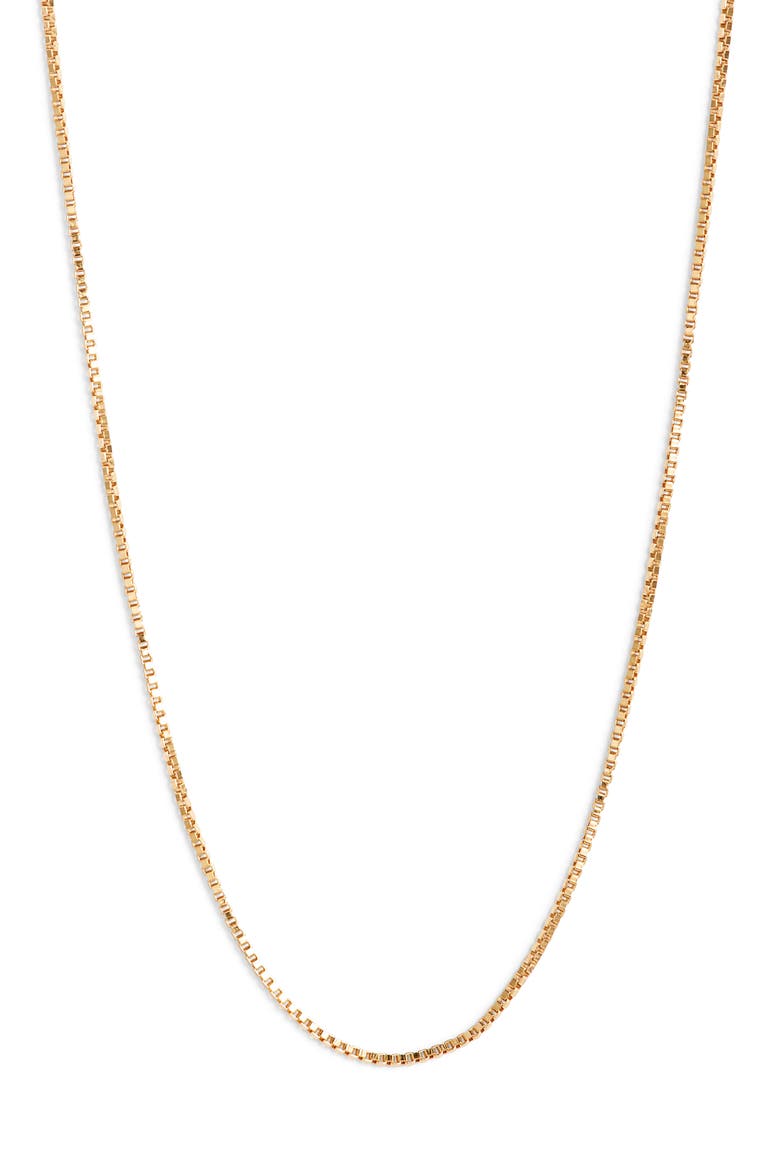 Box Chain Necklace, Main, color, GOLD FILL