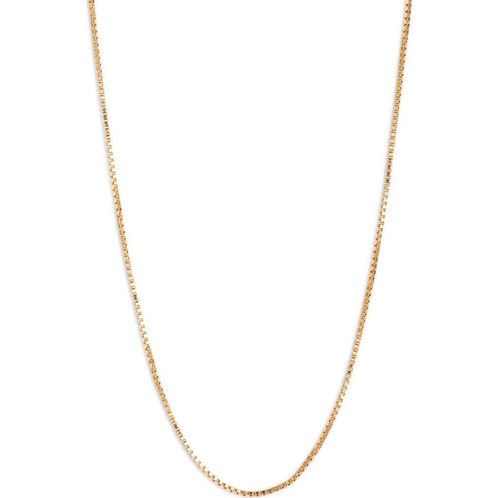Nashelle Box Chain Necklace In Gold Fill