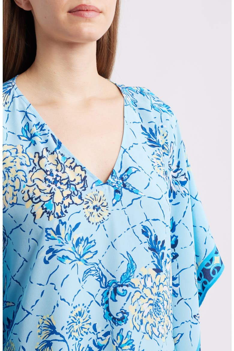 lilly pulitzer silk caftan dress Marguerite Silk Caftan | Low Tide Navy