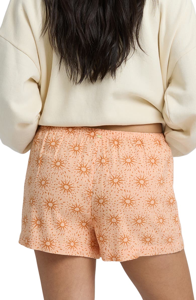 Billabong Sun Fade Print Shorts, Alternate, color, Light Peach